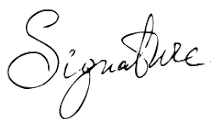 Signature Example