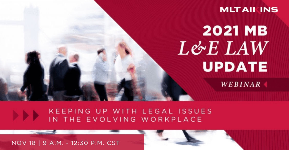 2021 MB L&E Law Update Webinar | MLT Aikins LLP